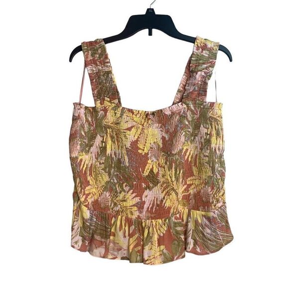 Lauren Conrad Smocked Peplum Tank Size XL New - Picture 2 of 9